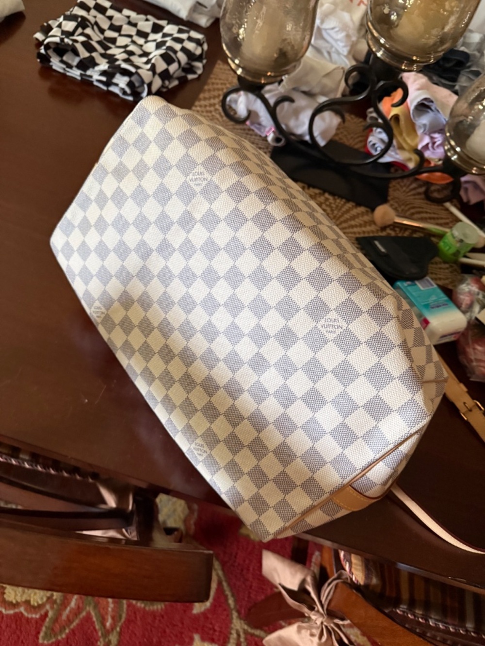 100% Authentic*****Louis Vuitton Speedy 35 Damiere Azure NWT******* - Picture 2 of 4